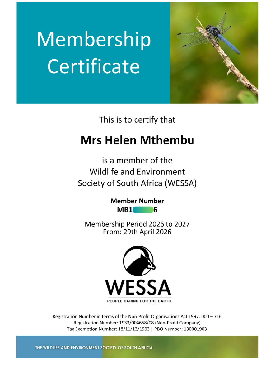 Joining the Legacy: Proud Member of WESSA